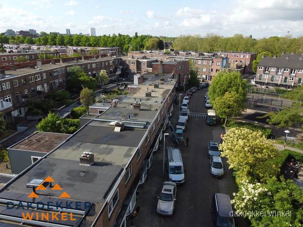Luchtfoto dakinspectie woonwijk in Winkel Luchtfoto dakinspectie woonwijk in Winkel